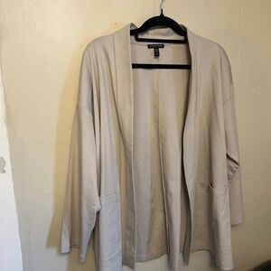 Beige cream Eileen fisher open Front Cardigan